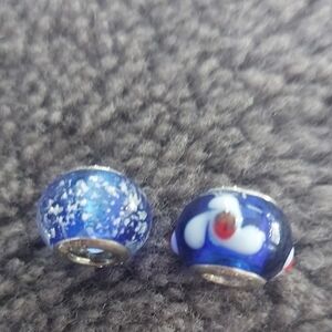 Elegant Blue Glass Bead Set